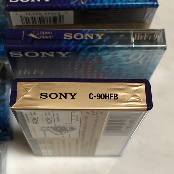 Lot of 7 Sony Hi-Fi Type I Normal Bias 90 Minutes Blank Cassette Tapes SEALED - Picture 5 of 5